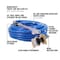 Workforce Truck Tire Inflator Kit, 3-Pcs, 3/8in x 50ft PVC Hose, Glad-Hand Attachment, 30 Deg. Dual Angle HGH2 - alternate 2